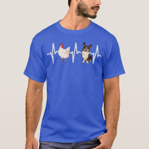 T-shirt Hen Chicken Cardigan Welsh Corgi Heartbeat Chien L