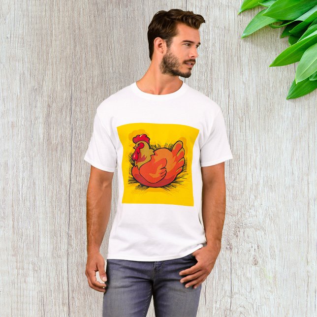 T-shirt Hen on Nest Bright Farmyard Chicken (Créateur téléchargé)