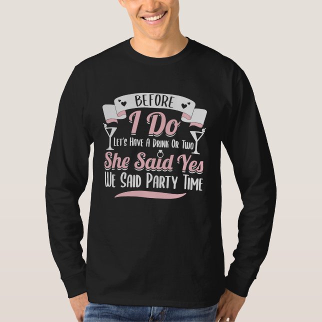 T-shirt Hen Party Wedding Married Bachelor Bride To Be Bac (Devant)