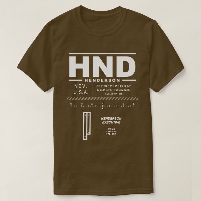 T-shirt Henderson Executive Airport HND (Design devant)