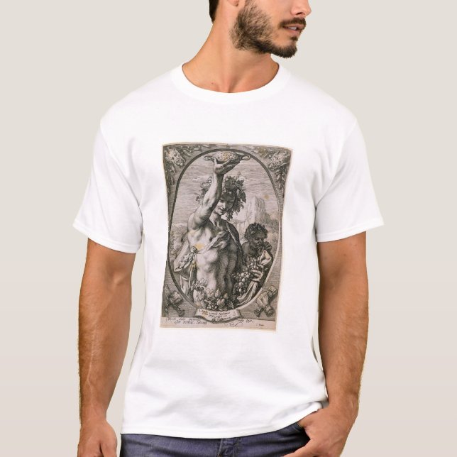 T-shirt Hendrick Goltzius Bacchus God of Wine (Devant)