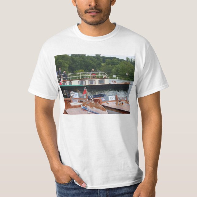T-shirt Henley sur la régate classique 1 de bateau de la (Devant)