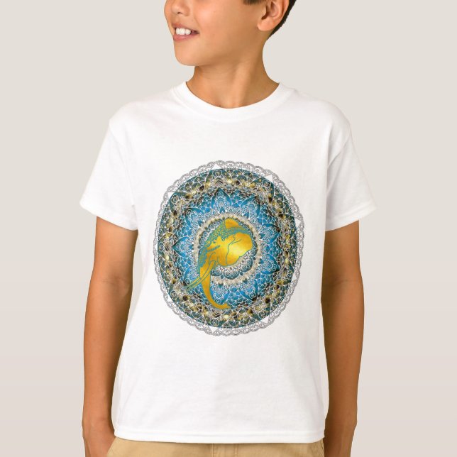 T-shirt Henna Elephant Mandala Ganesha Cadeaux Mindfulness (Devant)