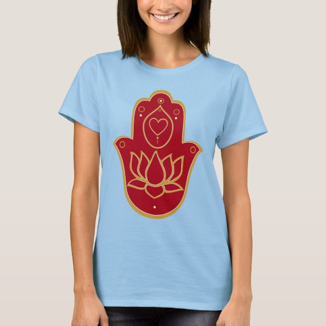 T-shirt Henna Hamsa Lotus (Devant)