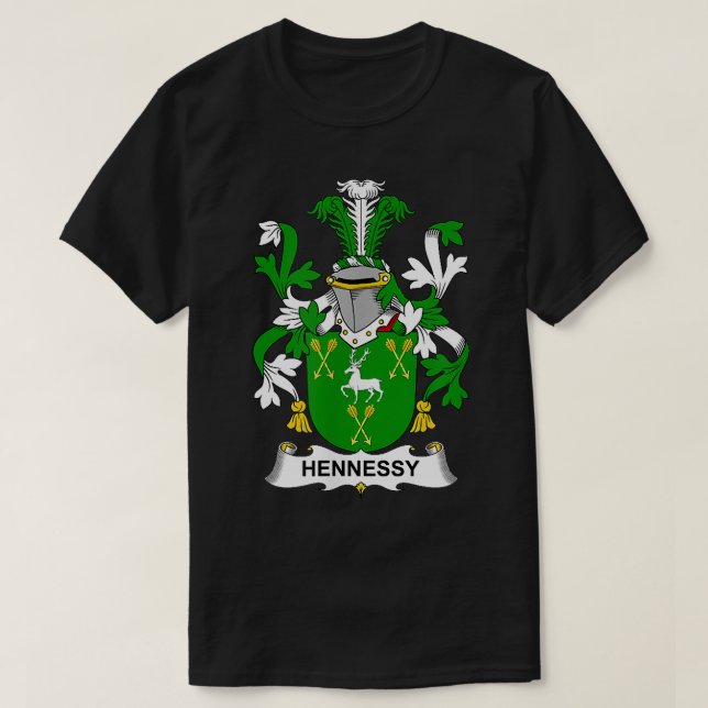 T-shirt Hennessy Manteau d'armoiries Famille Crest  (Design devant)