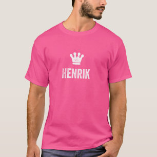 T-shirt Henrik le Roi Couronne & Nom Design pour Homme Cal