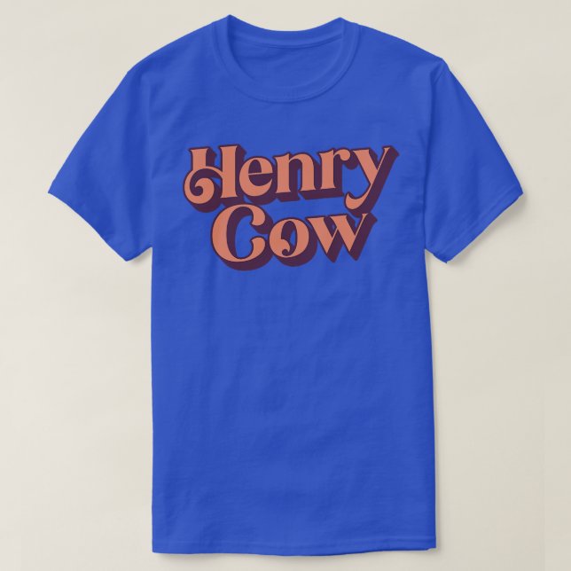 T-shirt Henry Cow Retro Style Prog Rock Design (Design devant)