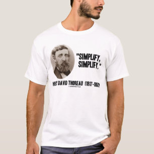 T-shirt Henry David Thoreau Simplifier la soumission