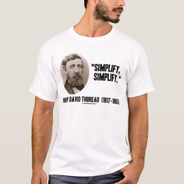 T-shirt Henry David Thoreau Simplifier la soumission (Devant)