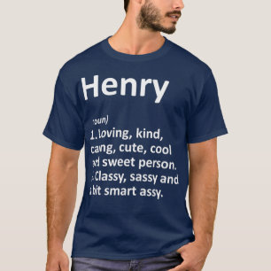 T-shirt HENRY Définition Nom personnalisé Drôle cadeau