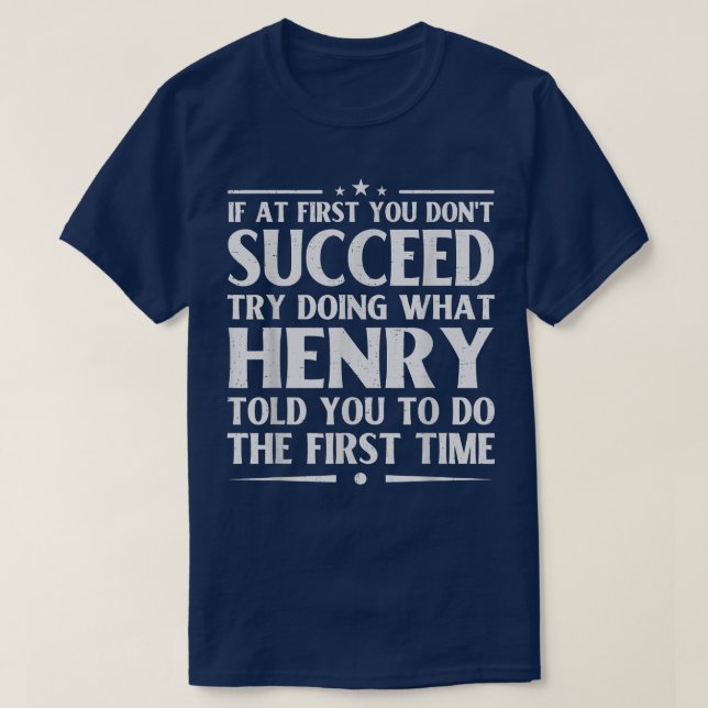 T-shirt Henry Funny Anniversaire Plaisanterie Nom Personna (Design devant)