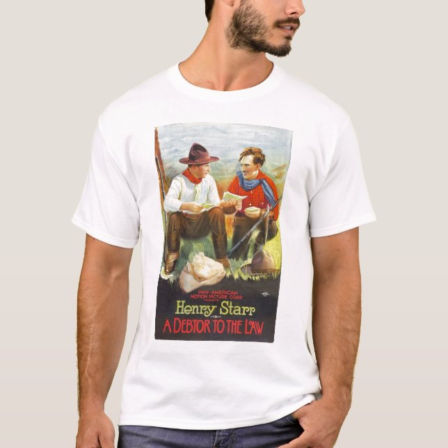 T-shirt Henry Starr un débiteur à l'affiche 1919 de film (Devant)