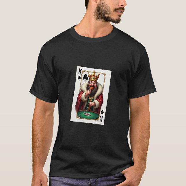T-shirt Henry VIII Tournoi de poker Style carte de jeu (Devant)