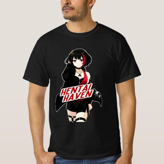 T-shirt " Hentaihaven Anime Girl Unisex" (Devant)