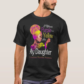 T-shirt Hépatite Auto-immune Sensibilisation Fille Jaune P