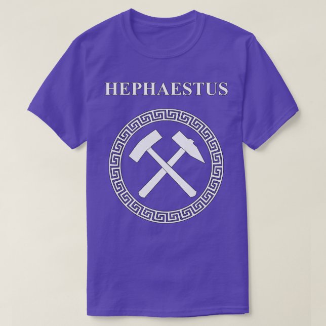 T-shirt Hephaestus Grec Dieu du Feu Smithing et Crafting (Design devant)