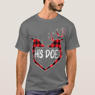 T-shirt Her Buck His Doe Reindeer Xmas Pajamas Matching Co