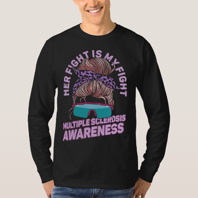 T-shirt Her Fight is My Fight Orange Multiple Sclerosis Aw (Devant)