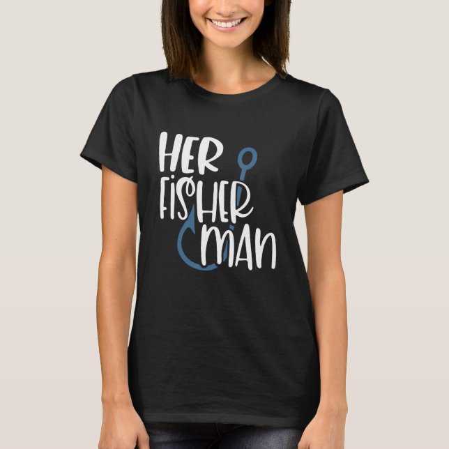 T-shirt Her Fisherman His Greatest Catch Couple Matching M (Devant)