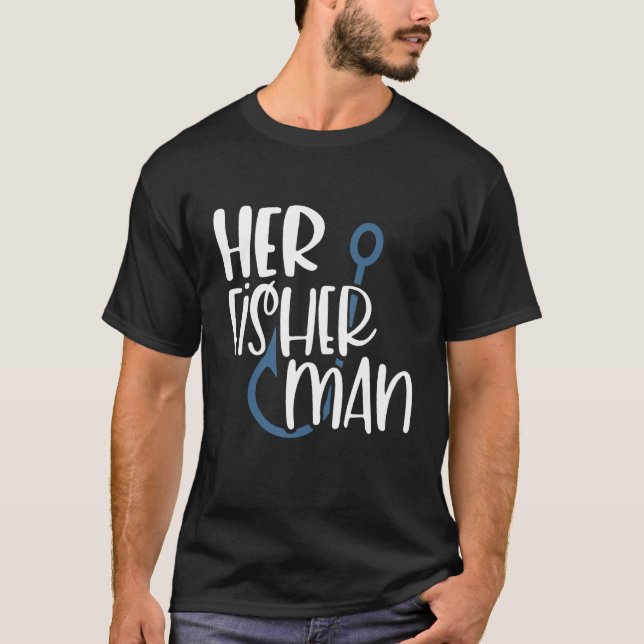 T-shirt Her Fisherman His Greatest Catch Couple Matching M (Devant)
