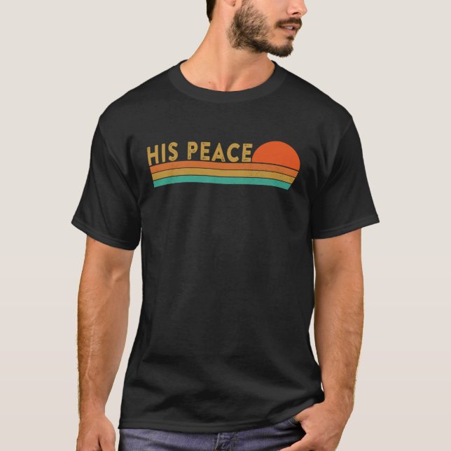 T-shirt Her Rock His Peace Christian Husband Wife Couples  (Devant)