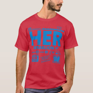 T-shirt Héraklion vintage Héraklion Son Code Aéroport Voya