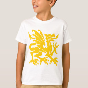 T-shirt Heraldic Dragon 01 - Ambre
