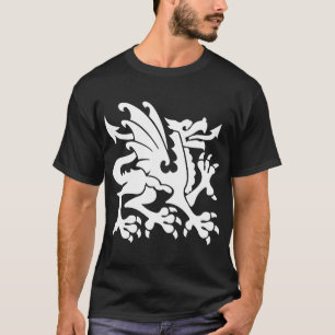 T-shirt Heraldic Dragon 01 - Blanc