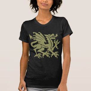 T-shirt Heraldic Dragon 01 - Khaki