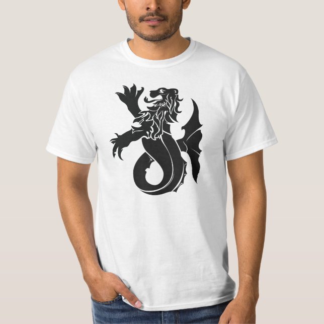T-shirt héraldique médiéval de valeur d'otarie (Devant)