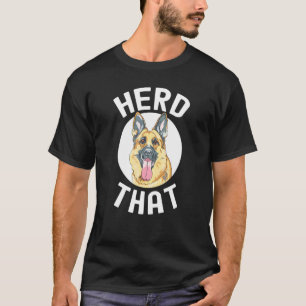 T-shirt Herbe Allemande Qui Mignonne Chien Gsd