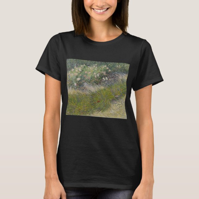 T-shirt Herbe et papillons par Vincent van Gogh (Devant)