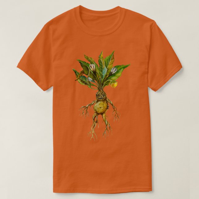 T-shirt Herbe Mandrake Alchemy (Design devant)