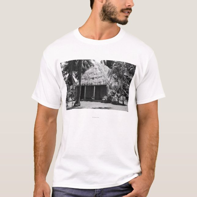T-shirt Herbe Shack sur la plage - île d'Hawaï (Devant)