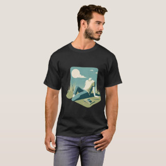 T-shirt herbe verte sous la lumière du soleil