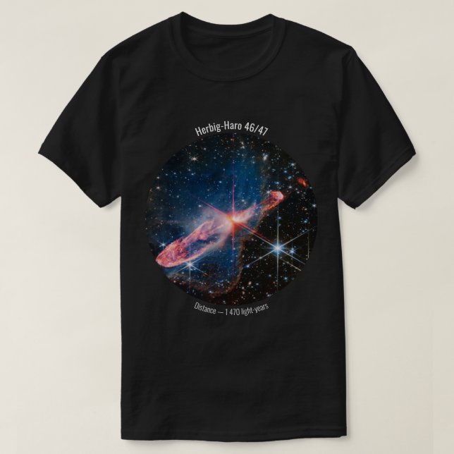 T-shirt Herbig-Haro 46/47 James Webb Image du télescope sp (Design devant)