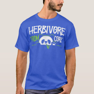 T-shirt Herbivore De Core Végétarien Cadeau Panda Bamboo V