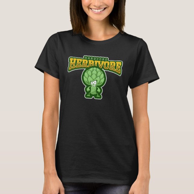T-shirt Herbivore hardcore végane végétarien (Devant)