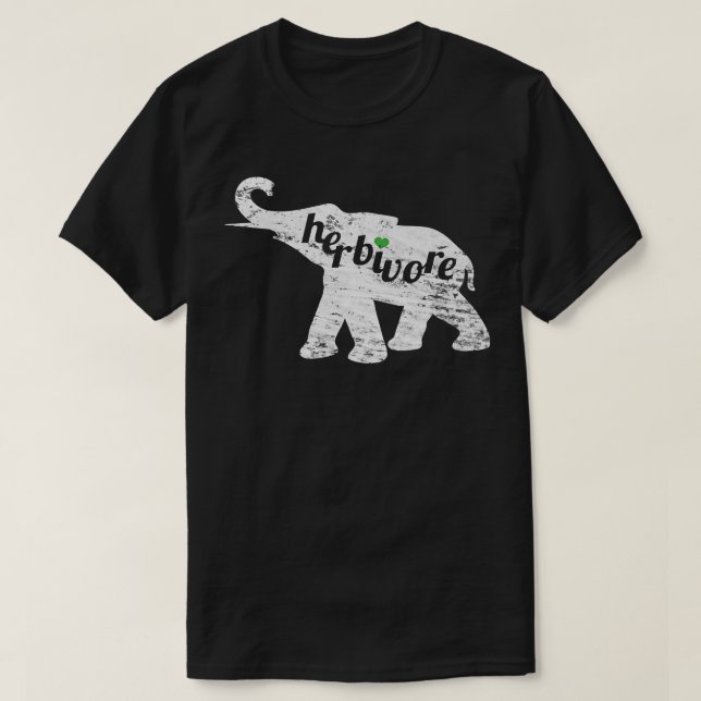 T-shirt HERBIVORE Love Elephant Vegan Eat Veg Inspiré Des (Design devant)