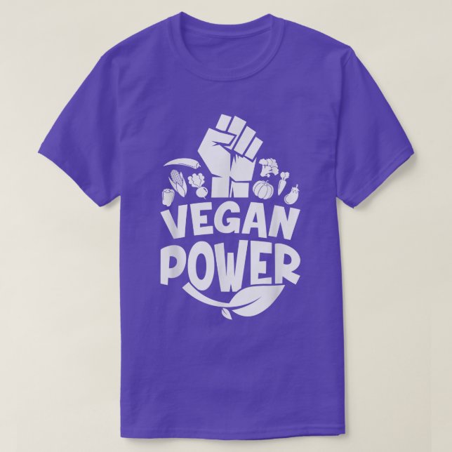 T-shirt Herbivore Vegan Power Fitness sans viande végétari (Design devant)