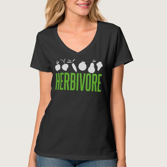 T-shirt Herbivore Végétarien Inspiré Citation Graphique (Devant)