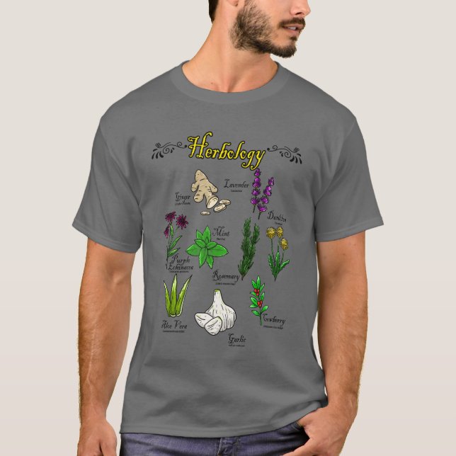 T-shirt Herbologie Plante Lady Herbe Fleur Jardin Herbolog (Devant)