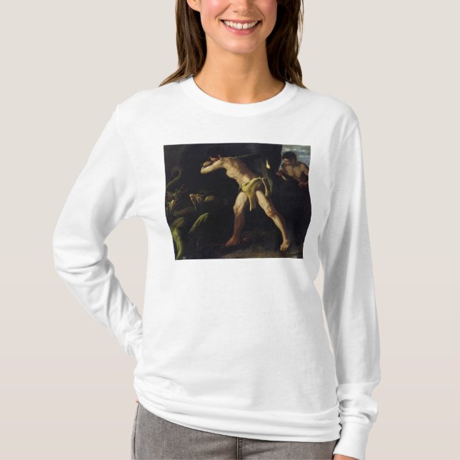 T-shirt Hercule combattant avec l'hydre de Lernaean (Devant)
