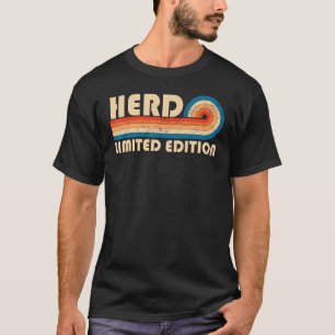 T-shirt HERD Nom Retro Vintage 80s 90s Anniversaire Reunio