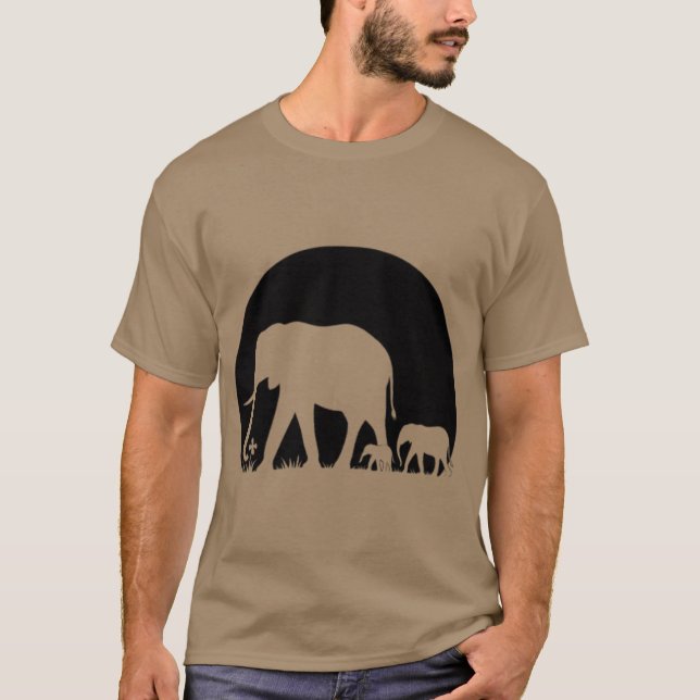 T-shirt Herd of elephants boy funny (Devant)