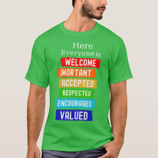 T-shirt Here Everyone Is Welcome Important Idaho Teacher F