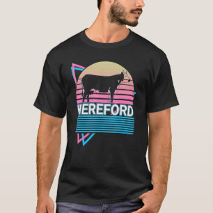 T-shirt Hereford Cattle Hereford Cow Farmer Retro