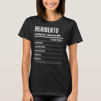 T-shirt Heriberto Taille du service Nutrition Étiquette Ca