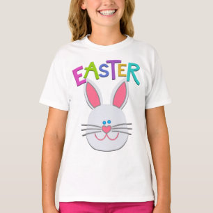 T-shirt hérissé de lapin de Pâques de filles