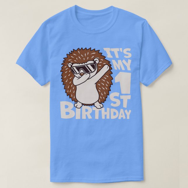 T-shirt hérisson 1er anniversaire dabing 1 (Design devant)